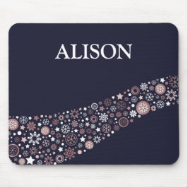 Alfombrilla De Ratón Nombres personalizados navidades copos de nieve de