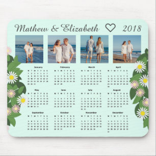 Alfombrilla De Ratón Nombres y fotos de los pares el   2018 calendarios