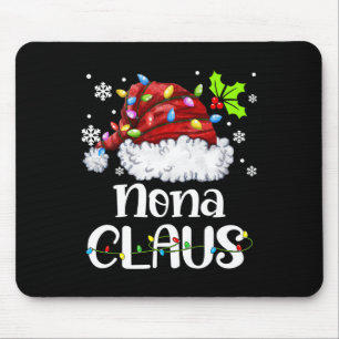 Alfombrilla De Ratón Nona Claus Santa Hat Navidades alumbran familia de