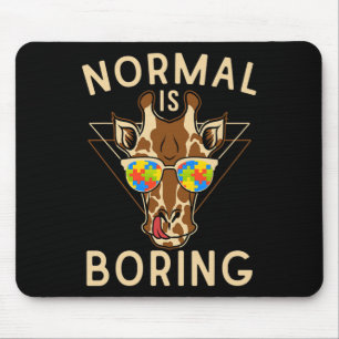 Alfombrilla De Ratón Normal es aburrido autismo Conciencia Girafa