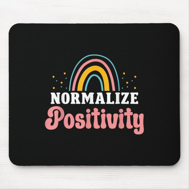 Alfombrilla De Ratón Normalize Sitivity Rainbow Funny Saying Motivation (Frente)