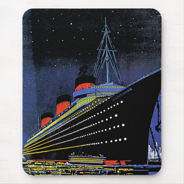 Alfombrilla De Ratón Normandía de noche (Frente)
