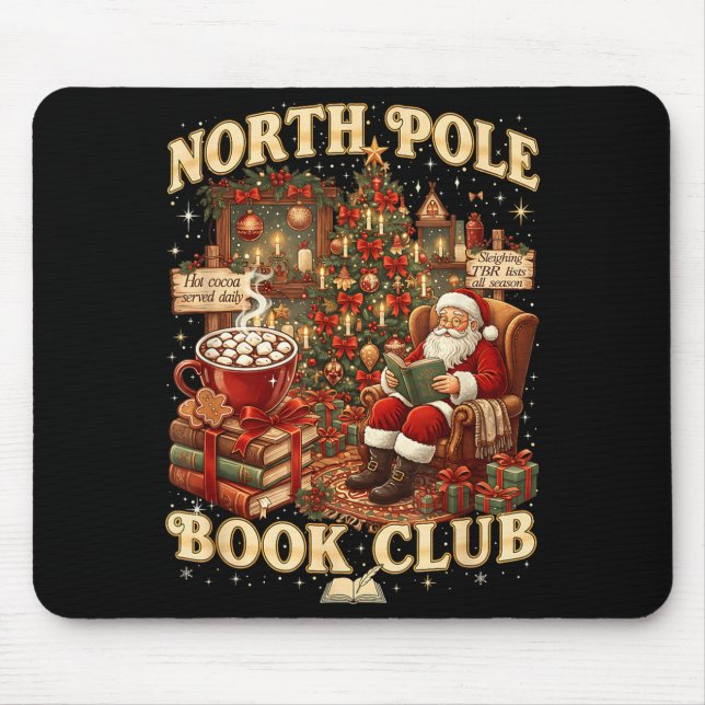 Alfombrilla De Ratón North Le Book Club Cozy Christmas Reading Gift  (Frente)