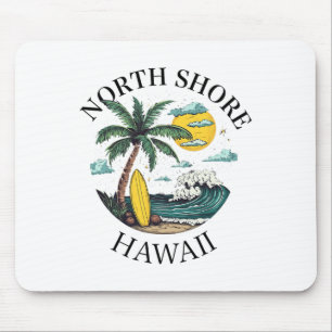 Alfombrilla De Ratón North Shore Oahu Hawaii Recuerdo Surfing Hawaiano
