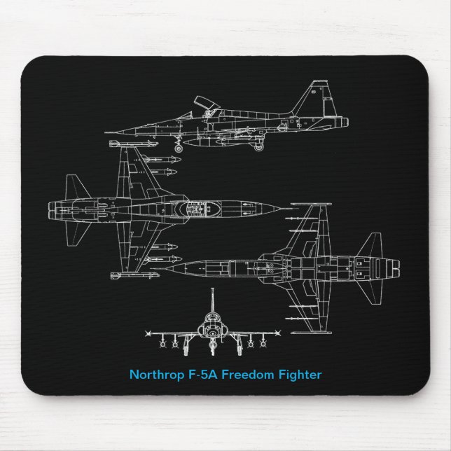Alfombrilla De Ratón Northrop F5A Freedom Fighter Mouse Pad (Frente)