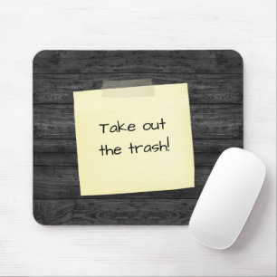 Alfombrilla De Ratón Nota Tapada Sobre Madera
