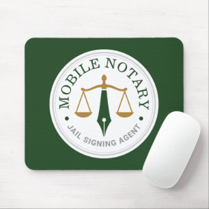 Alfombrilla De Ratón Notario Público Móvil Firma Legal Verde Personaliz
