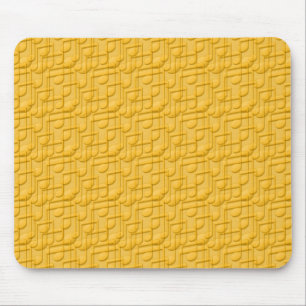 Alfombrilla De Ratón Notas de música naranja