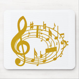 Alfombrilla De Ratón Notas de oro_