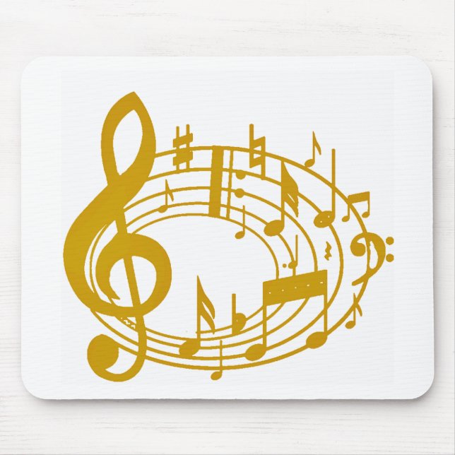 Alfombrilla De Ratón Notas de oro_ (Frente)