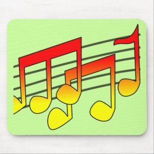 Alfombrilla De Ratón Notas Musicales