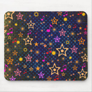 Alfombrilla De Ratón Notas musicales y estrellas: Mousepad de encargo
