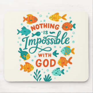 Alfombrilla De Ratón Nothing is impossible with god christian faith