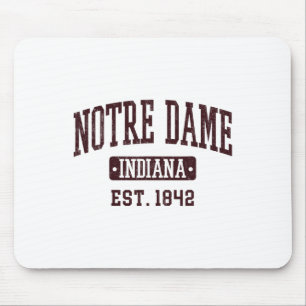 Alfombrilla De Ratón Notre Dame Indiana En Vintage Athletic Varsity Spo