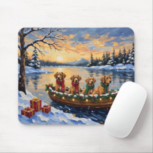 Alfombrilla De Ratón Nova Scotia Duck Tolling Retriever Navidad Barco