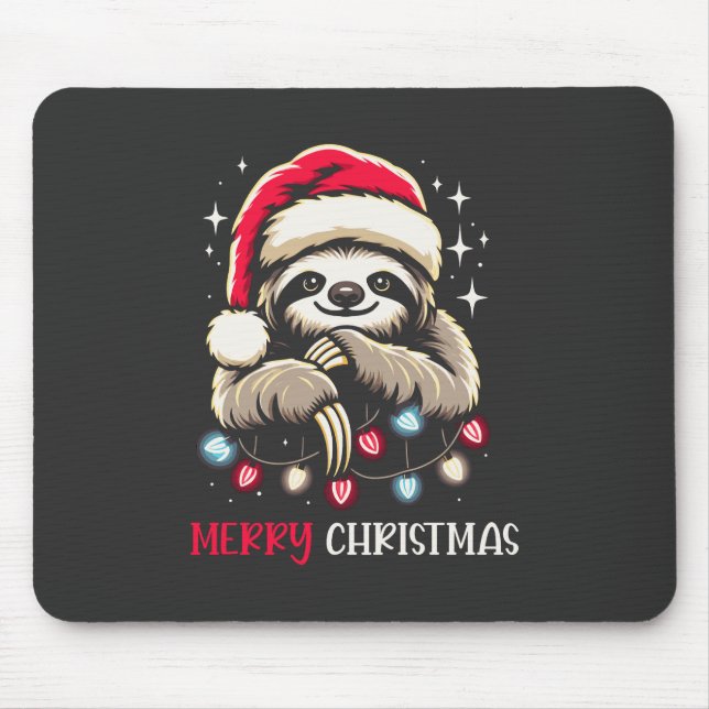Alfombrilla De Ratón Nova Sloth Festive Santa (Frente)