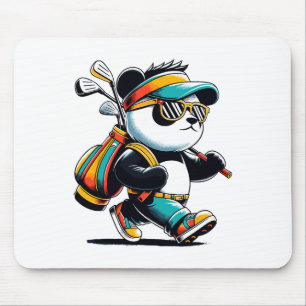 Alfombrilla De Ratón Novedad de golf Panda Golfing Men Mujeres Niños Gr
