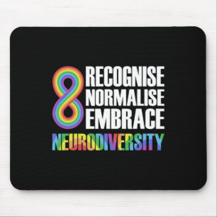 Alfombrilla De Ratón Novedad Neurodiversidad Rainbow Infinity Autism Aw