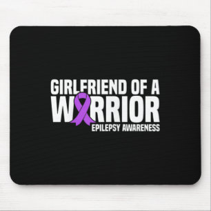 Alfombrilla De Ratón Novia amiga de la epilepsia de la cinta morada gue
