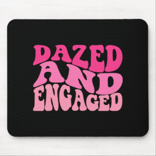 Alfombrilla De Ratón Novia Aturdida Y Comprometida Para Ser Groovy Retr
