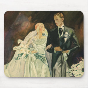 Alfombrilla De Ratón Novia Boda y recién casados de arte vintage