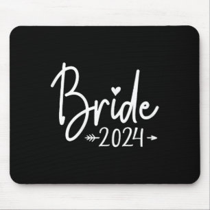 Alfombrilla De Ratón Novia Est. 2024 Casada Boda Fiesta de Despedida de
