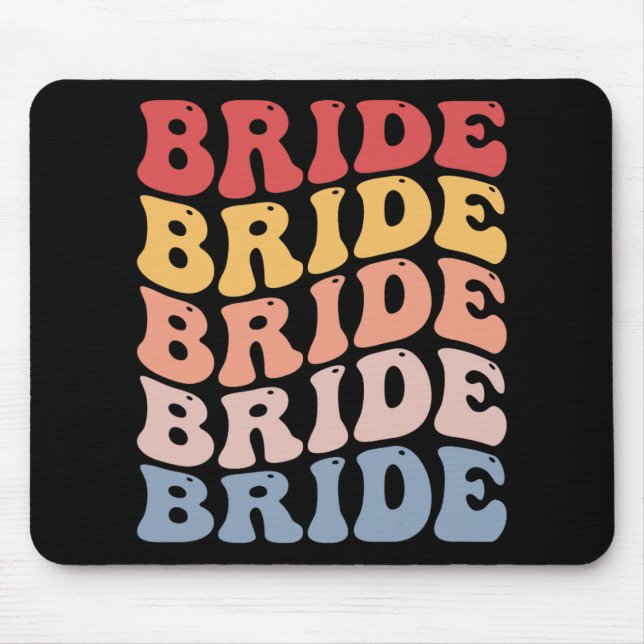 Alfombrilla De Ratón Novia Groovy Bridal Despedida de soltera  (Frente)