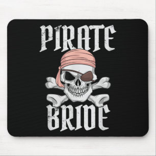 Alfombrilla De Ratón Novia Pirata Pirata Calavera y Huesos Cruzados Pir