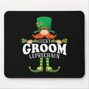Alfombrilla De Ratón Novio Afortunado Leprechaun Divertido Día de San P
