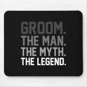 Alfombrilla De Ratón Novio El Hombre El Mito La Leyenda Divertida Boda 