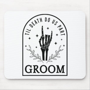Alfombrilla De Ratón Novio Esposa Esqueleto Gótico Halloween Compromiso