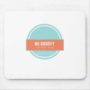 Alfombrilla De Ratón nu-groovy tercera edad turquesa verde y melocotón
