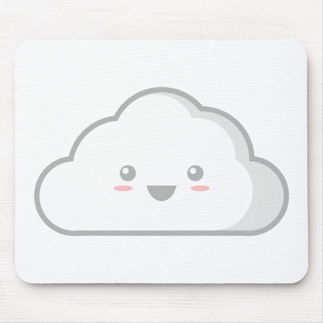 Alfombrilla De Ratón Nube de Kawaii (Frente)