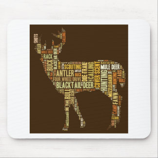Alfombrilla De Ratón Nube de la palabra de la caza
