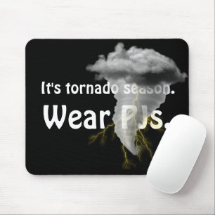 Alfombrilla De Ratón Nube de tormentas de Tornado con cómica cita