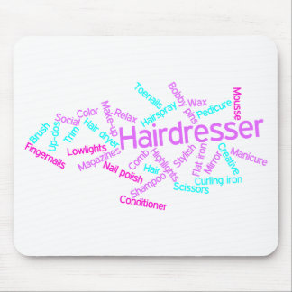 Alfombrilla De Ratón Nube Mousepad de la palabra del peluquero