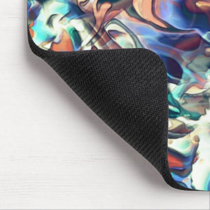 Alfombrilla De Ratón Nubes de colores talladas en tonos azules y marron