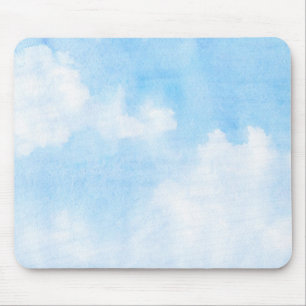 Alfombrilla De Ratón Nubes de la acuarela y fondo del cielo