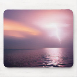 Alfombrilla De Ratón Nubes De Tormenta Rosa Y Agua