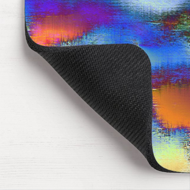 Alfombrilla De Ratón Nubes rotas en naranja, textura con llovizna o des (Esquina)