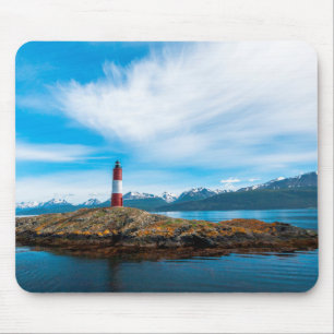 Alfombrilla De Ratón Nubes sobre el faro cerca de Ushuaia, Argentina