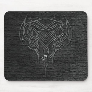 Alfombrilla De Ratón Nudo céltico metalizado del corazón con la pared