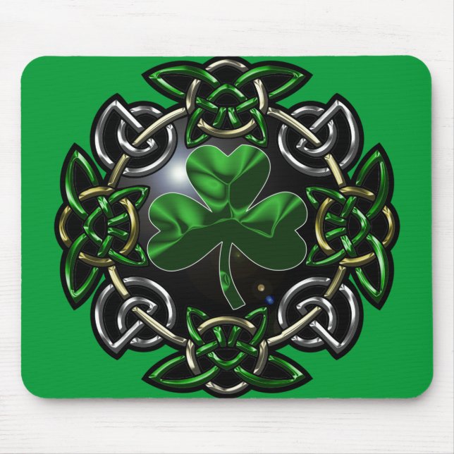 Alfombrilla De Ratón Nudo del Celtic del día de St Patrick (Frente)