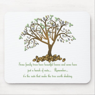 Alfombrilla De Ratón Nueces de árbol de familia