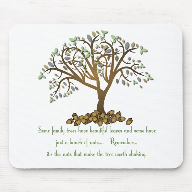 Alfombrilla De Ratón Nueces de árbol de familia (Frente)