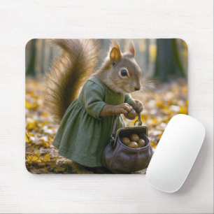 Alfombrilla De Ratón Nueces De Colección De ardillas En Su Bolsa