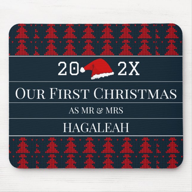 Alfombrilla De Ratón Nuestra primera Navidad como el Sr. y la Sra. Coup (Frente)