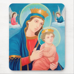Alfombrilla De Ratón Nuestra Señora de la Perpetua Ayuda Católica