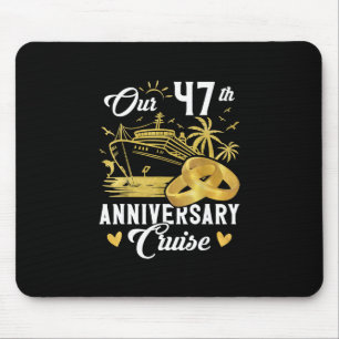 Alfombrilla De Ratón Nuestro 47º Aniversario Pareja de Vacaciones Cruce