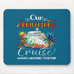 Alfombrilla De Ratón Nuestro aniversario de boda crucero marido mujer p